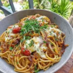 Caramelised Onion and Garlic Spaghetti