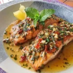 Easy Baked Salmon with Garlic Butter Sauce