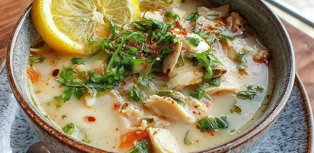 Mediterranean Lemon Chicken Soup